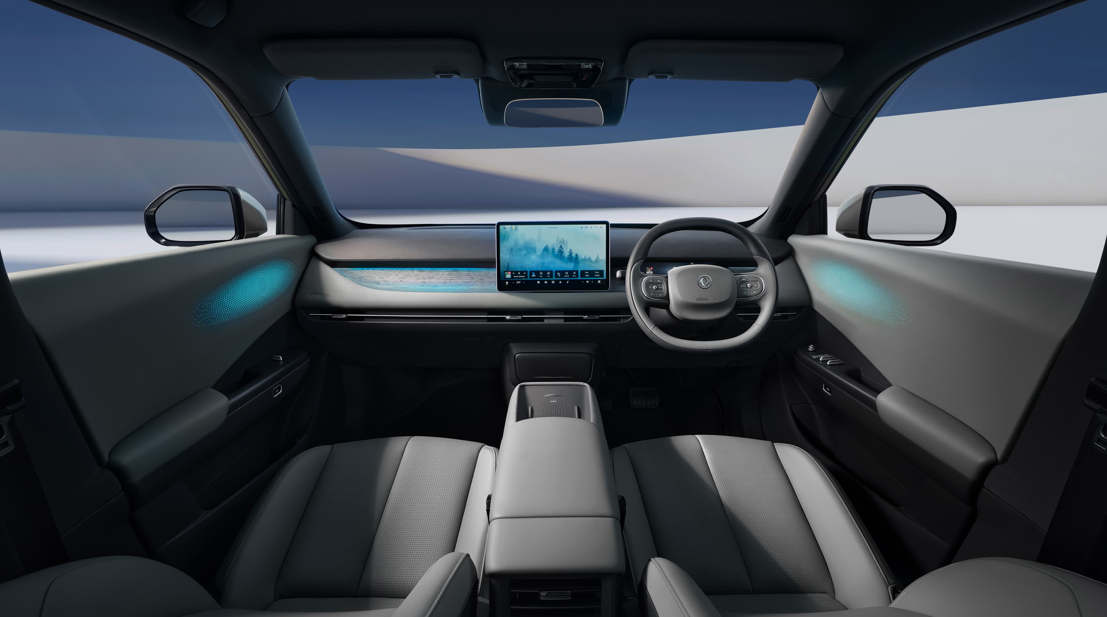 Dongfeng 06 — interior cabin overview, grey colourway, right-hand drive