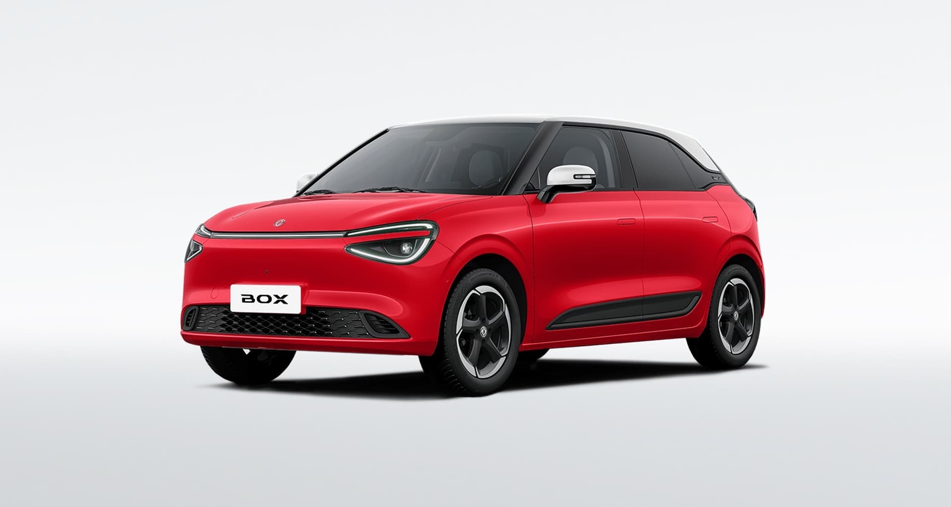 Dongfeng BOX — Met Red, front three-quarter, studio