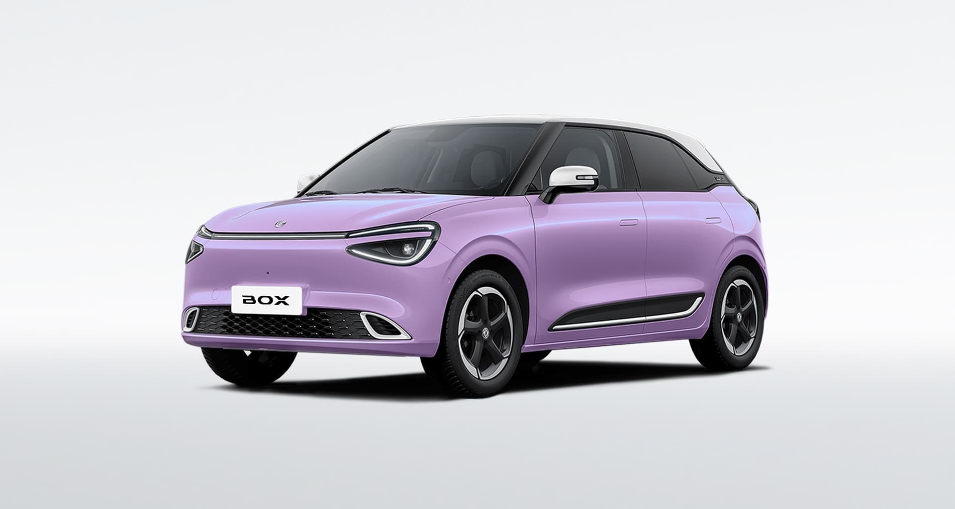 Dongfeng BOX — Aurora Purple, front three-quarter, studio